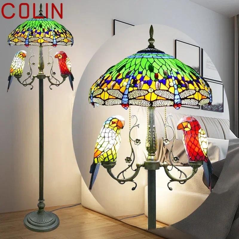 Jual COLIN Tiffany Floor Lamp American Retro Living Room Bedroom Lamp ...