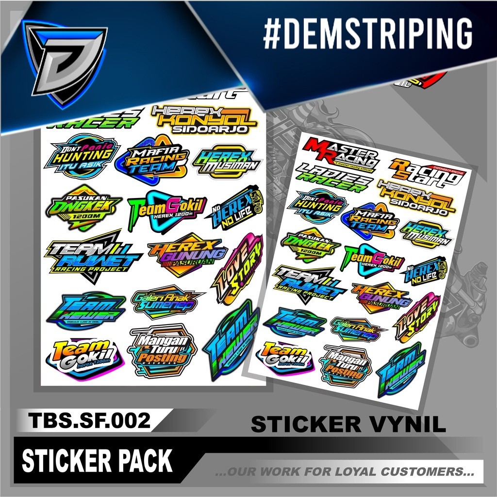Jual Sticker Racing Sticker Herex Bahan Vynil - Sticker Racing Sticker ...