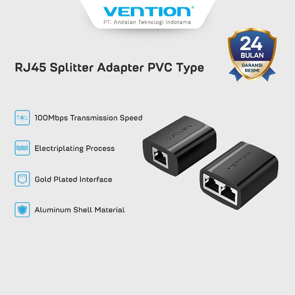 Jual Vention 2 RJ45 100Mbps Splitter Ethernet Splitter Adapter - IPT ...
