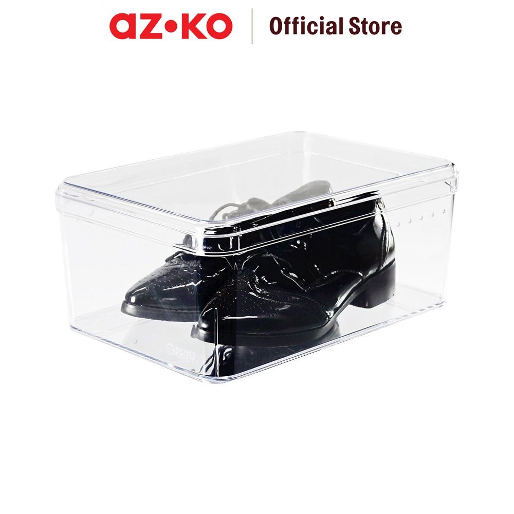 Jual AZKO Boxbox Kotak Sepatu Pria 32.5x22.4x13.8 cm Shoe Box Storage ...