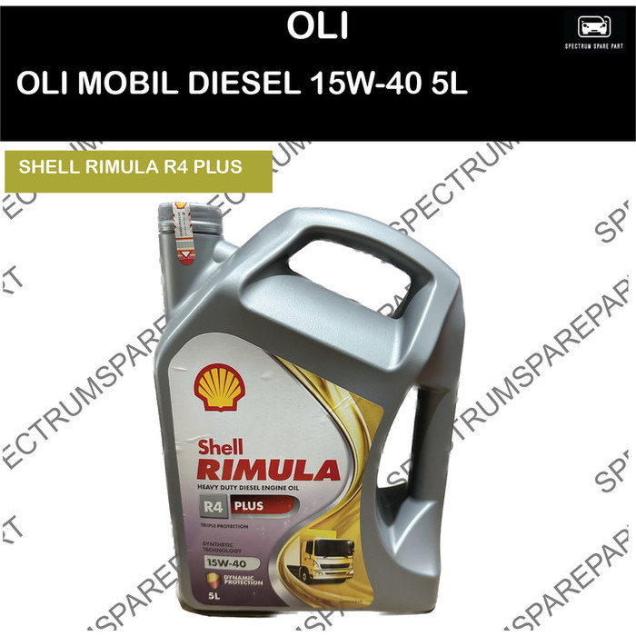 Jual SHELL RIMULA R4 PLUS DIESEL 15W-40 5L | Shopee Indonesia