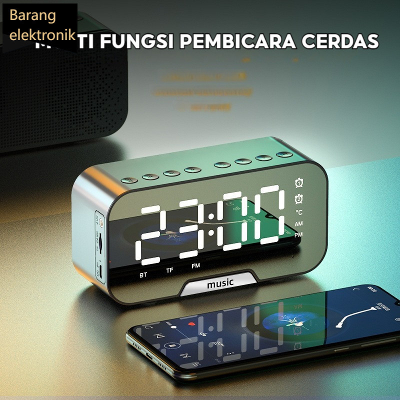 Jual Speaker Jam Bluetooth Portable Dan FM Radio Wireless Bass Mini ...
