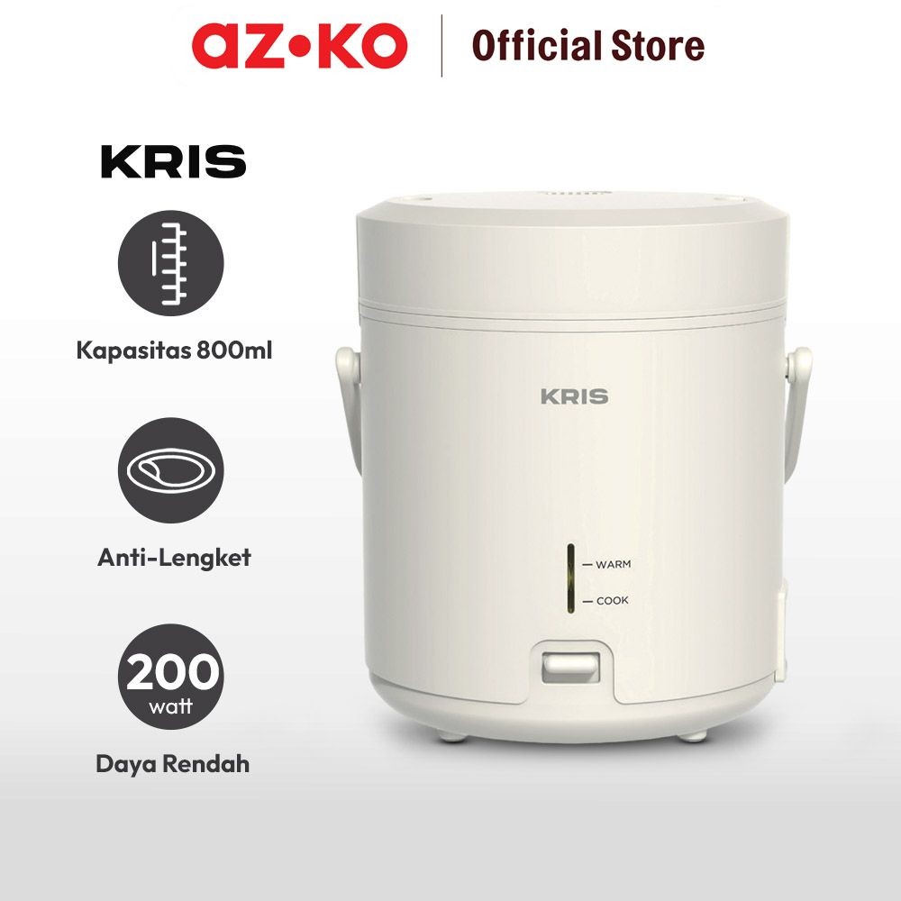 Product image AZKO Kris 300 ml Rice Cooker Manual 3d - Putih Magic Jar Magic Com Penanak Nasi Alat Masak Beras Elektronik Dapur 2