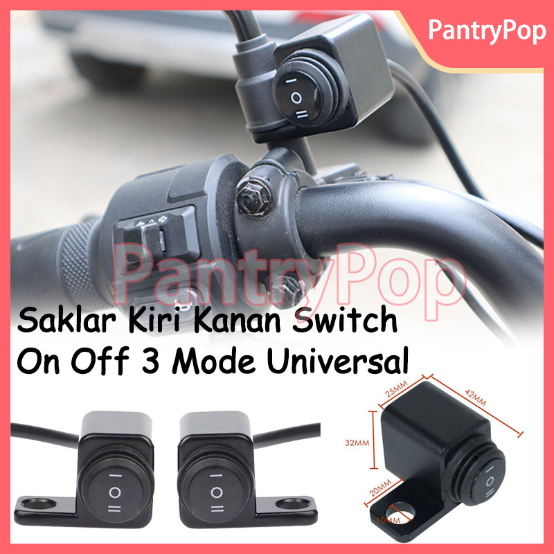 Jual Saklar Kiri Kanan Switch On Off 3 Mode Universal / Saklar Spion ...