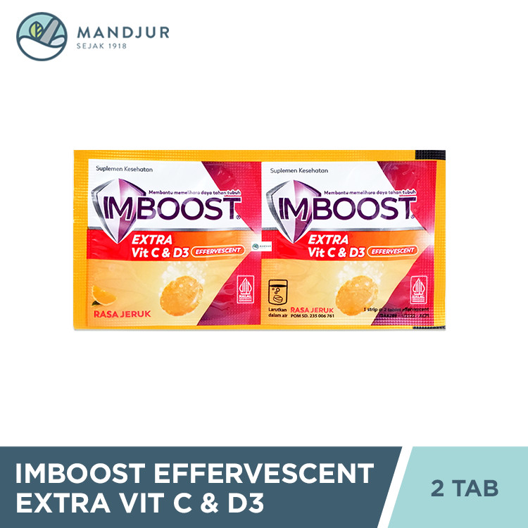 Jual Imboost Effervescent with Extra Vit C & D3 2 Tablet - Suplemen ...