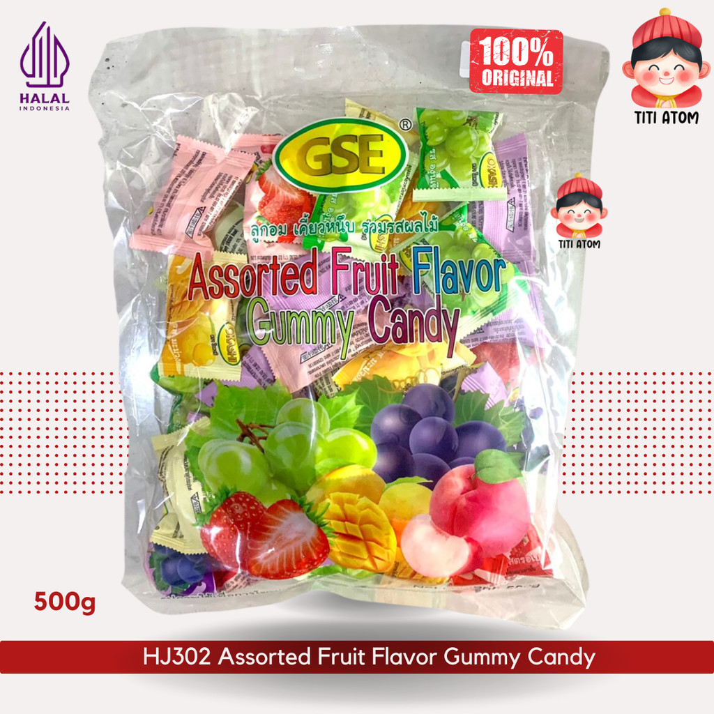 Jual PERMEN IMLEK SINCIA HJ302 Assorted Fruit Flavor Gummy Candy Jelly ...