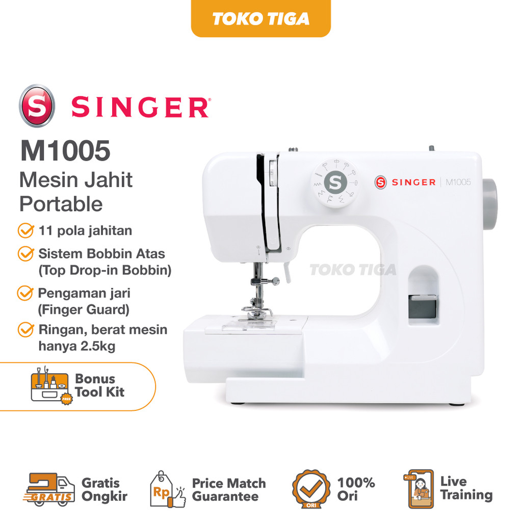 Mesin Jahit SINGER M1005 Portable Mini Multifungsi