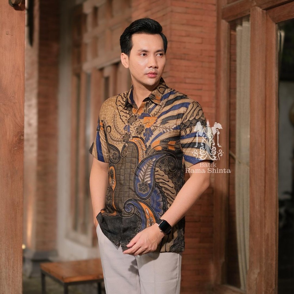 Jual Batik Rama Shinta Motif Pramudya Kemeja Batik Lengan Pendek Batik ...