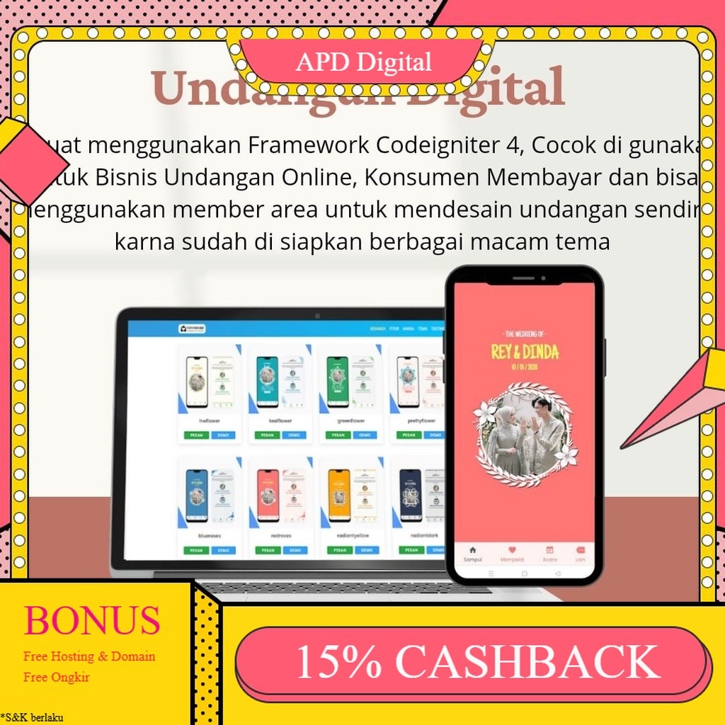 Jual SOURCE CODE UNDANGAN PENIKAHAN DIGITAL APD | Shopee Indonesia