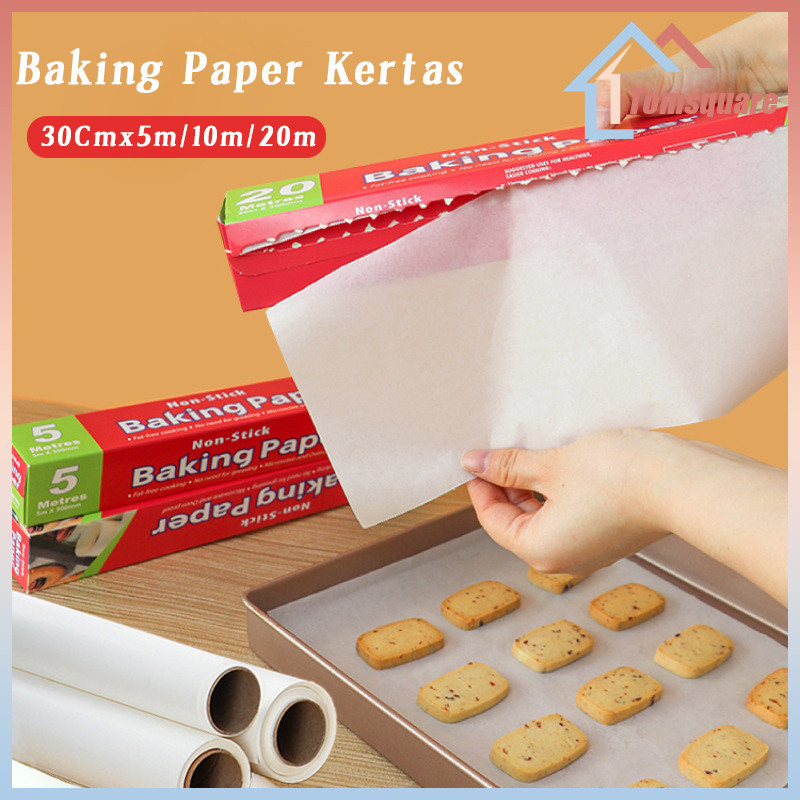 Jual 5m/10m/20m Kertas roti baking paper anti lengket oven tart kue ...