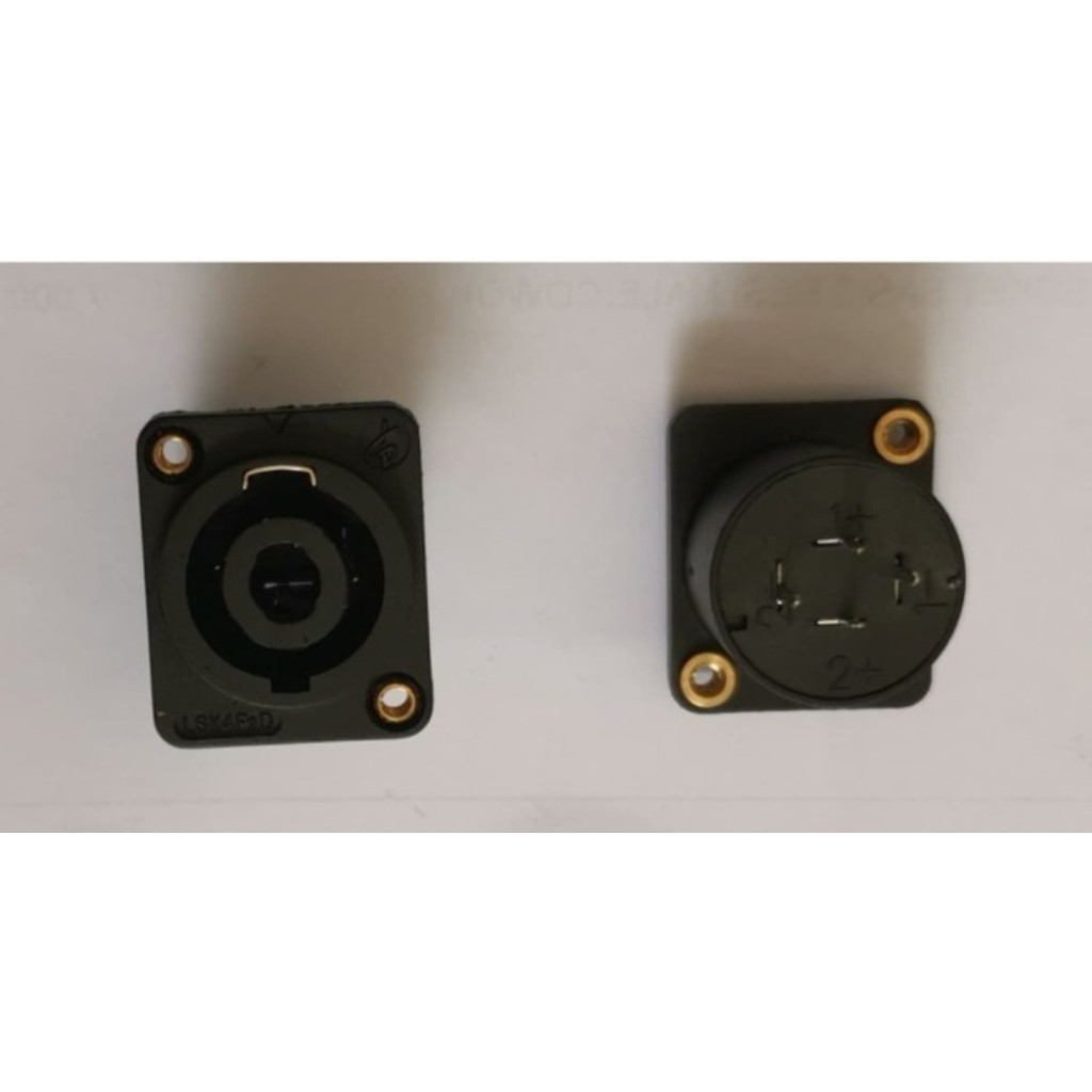 Jual Socket Speakon Dengan Drat - Konektor Audio Soket Spikon - Hitam ...