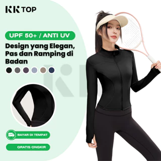 KKTOP Jaket Olahraga Wanita Lengan Panjang Hijab Sport Untuk Yoga/Fitness Sport (J008)
