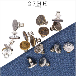 27HH KN04 KANCING PENGECIL CELANA JEANS TUSUK INSTAN LEPAS PASANG UNISEX