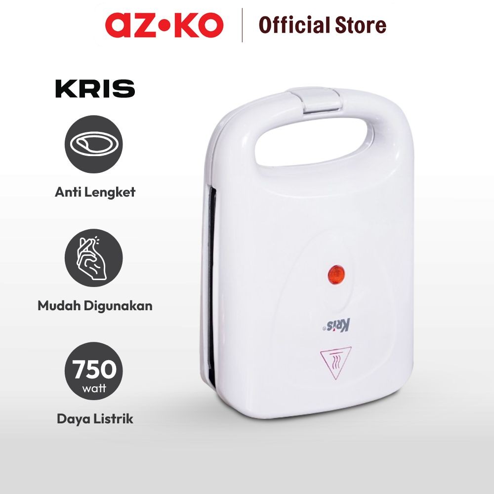 Jual AZKO Kris Toaster Sandwich 1 Slice 750 Watt - Putih | Shopee Indonesia