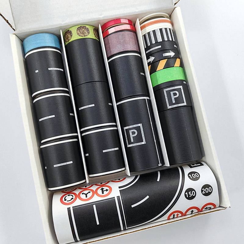 Jual 28 rolls+9 traffic game scene application stickers, 118.1 inches ...