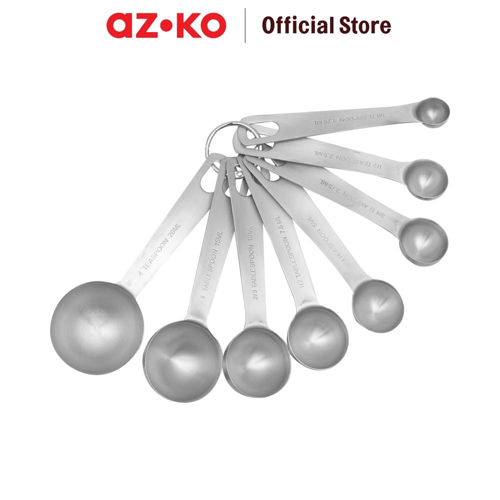 Jual AZKO Culinart Set 8 Pcs Sendok Takar Measure Spoon Food Grade Alat ...