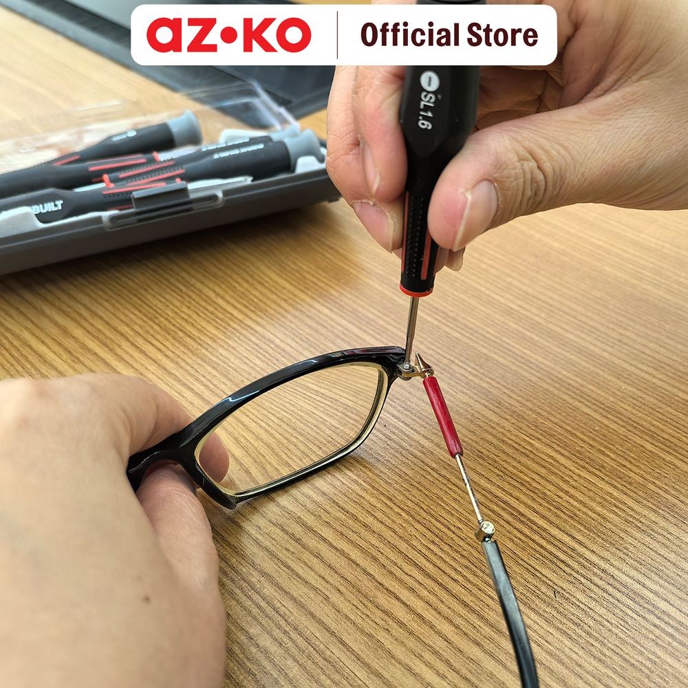 Jual AZKO Maxbuilt Set 6 Pcs Obeng Presisi - Hitam Screwdriver Alat ...