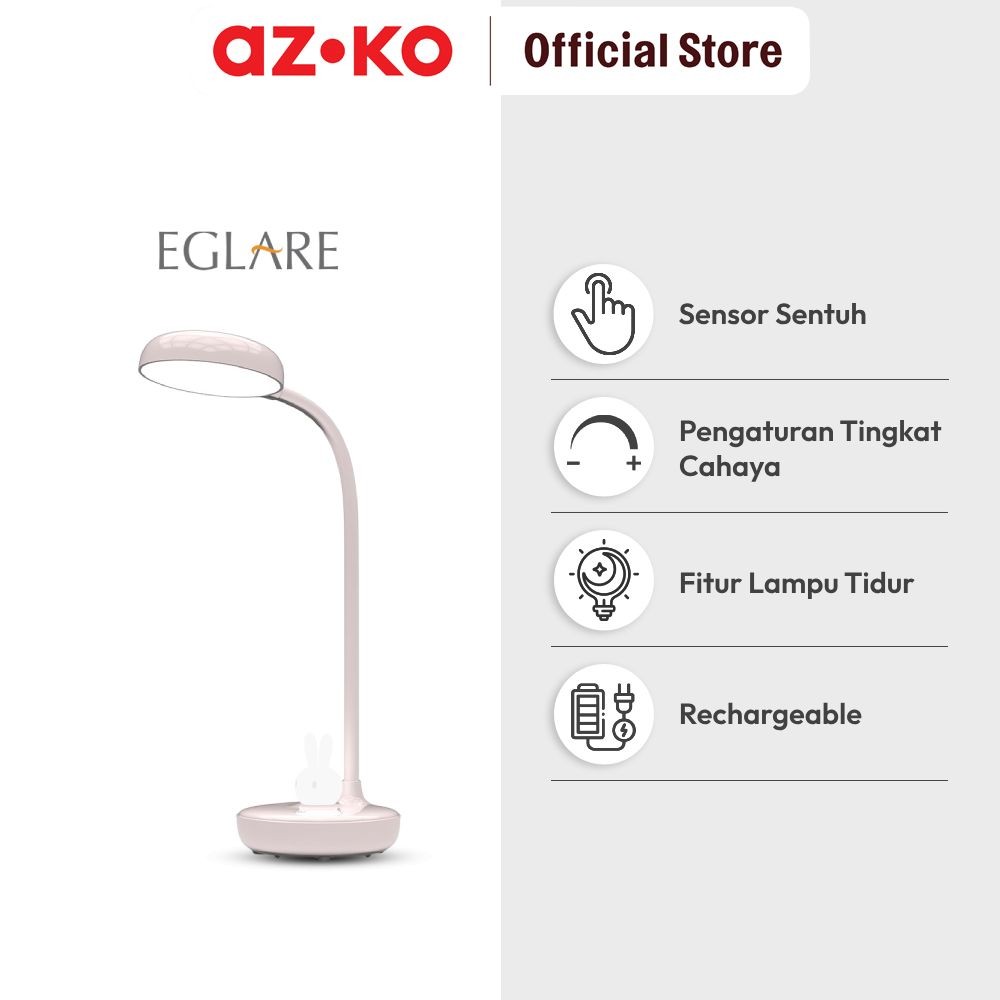Jual AZKO Eglare Lampu Meja Led 5 watt Rechargeable Bunny Dimm ...