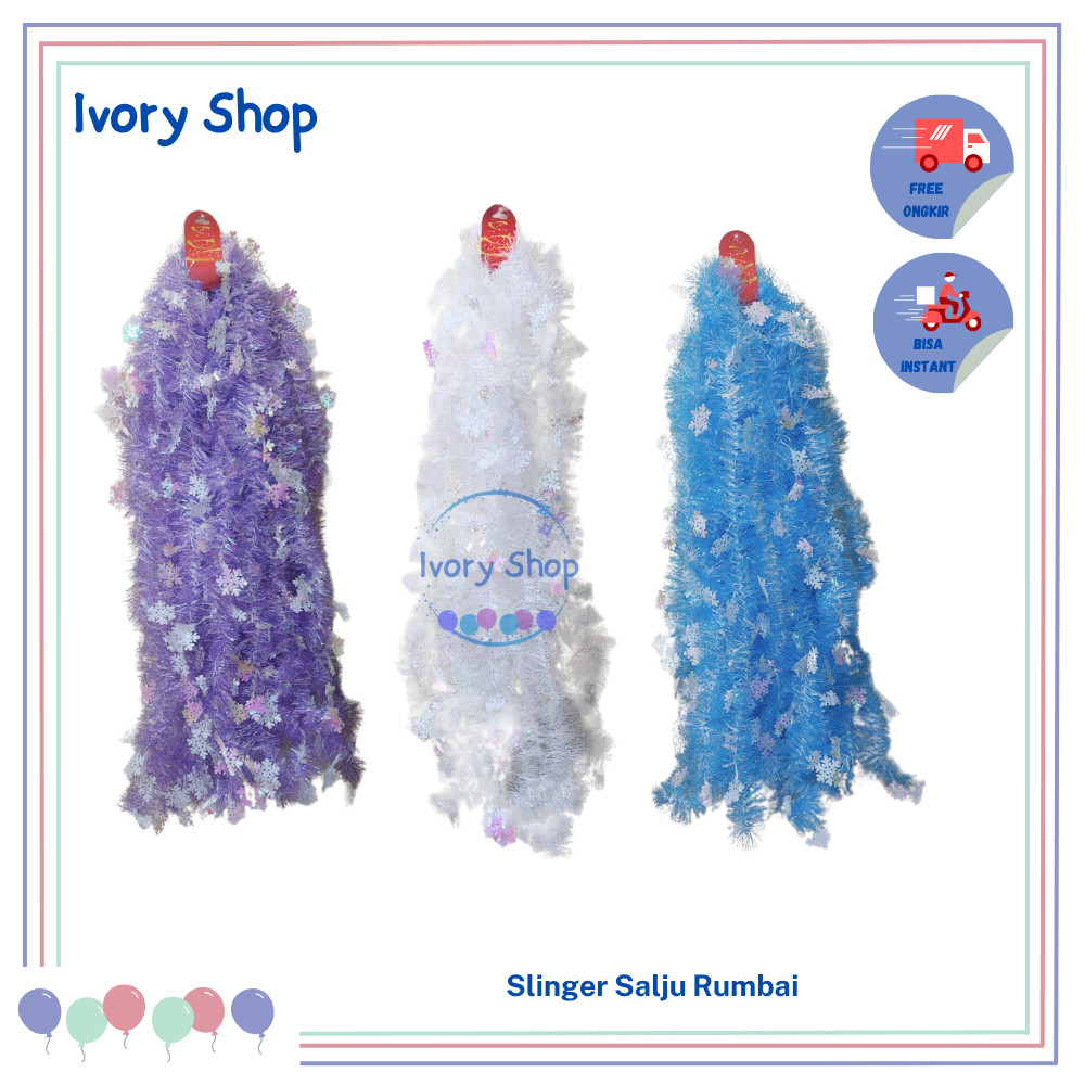 Jual Slinger Rumbai Hiasan Pohon Snowflake Motif Salju Frozen Dekorasi ...