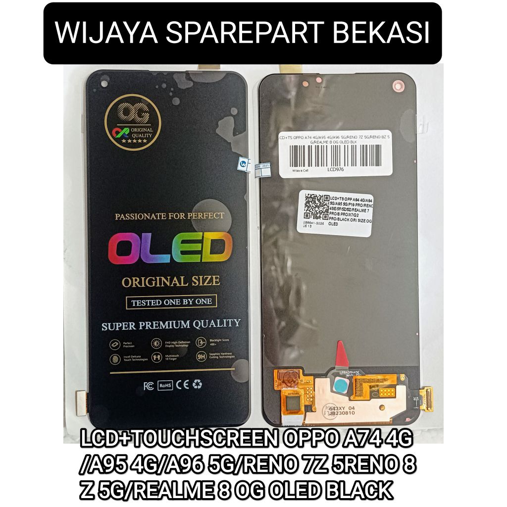 Jual LCD+TOUCHSCREEN OPPO A74 4G/A95 4G/RENO 7Z 5G/RENO 8Z 5G/REALME 8 ...