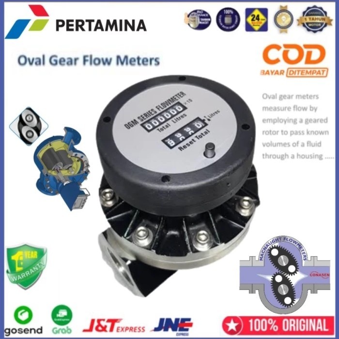 Jual OVAL GEAR FLOWMETER 50MM - FLOW METER OGM 2 INCH DN50 | Shopee ...