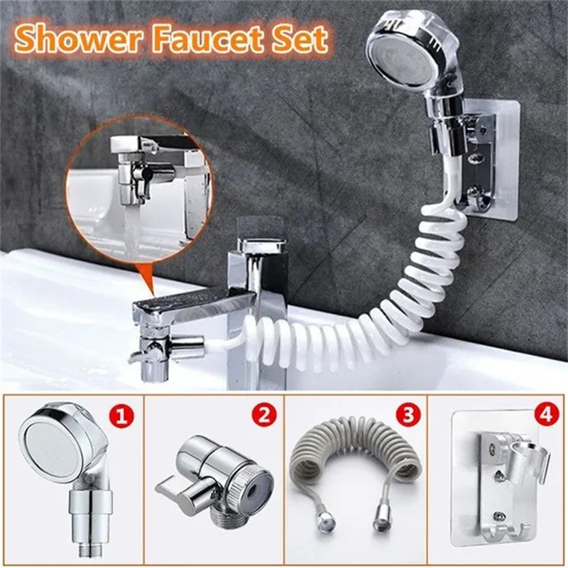 Jual 4 Pcs/set Washbasin Faucet External Shower Set Household Bathroom ...