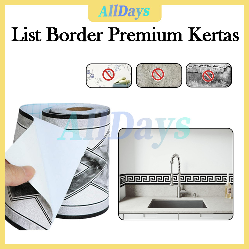 Jual List Wallpaper Sticker Border 10 Meter /Wall Border Sticker ...