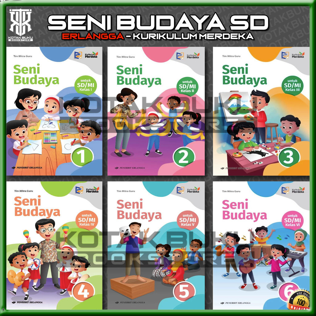 Jual ( ERLANGGA ) Buku Seni Budaya Kelas 1 2 3 4 5 6 SD/MI Kurikulum ...
