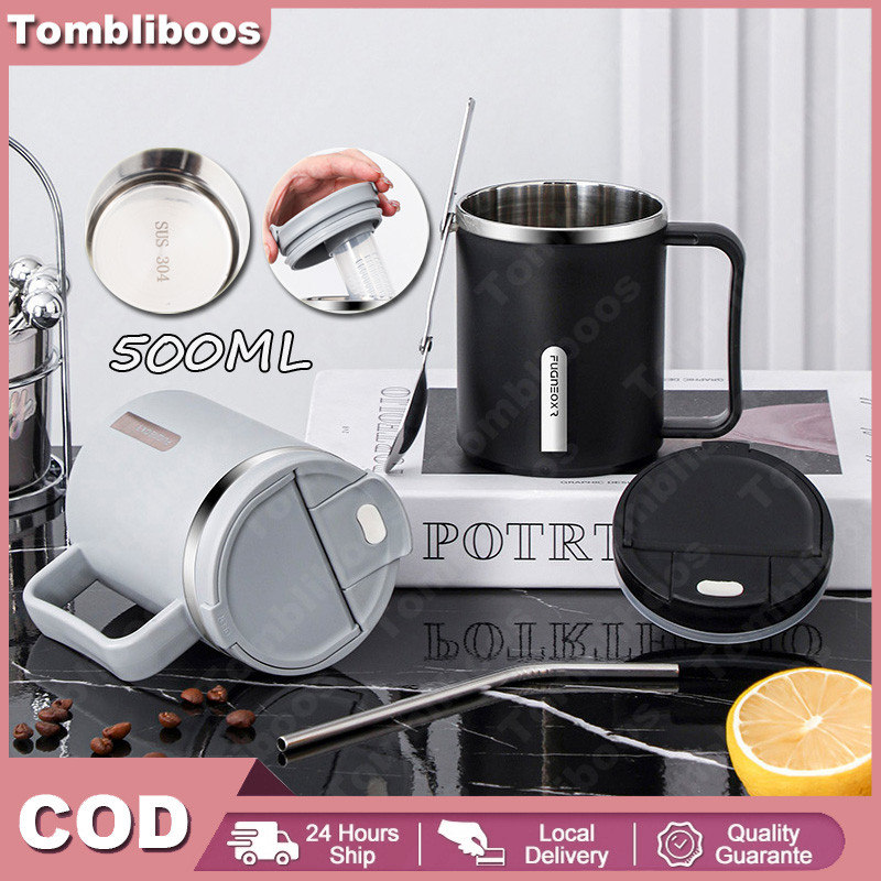 Jual Tombliboos 500ml Mug Stainless Steel 304 Mug Atau Teh Aesthetic ...