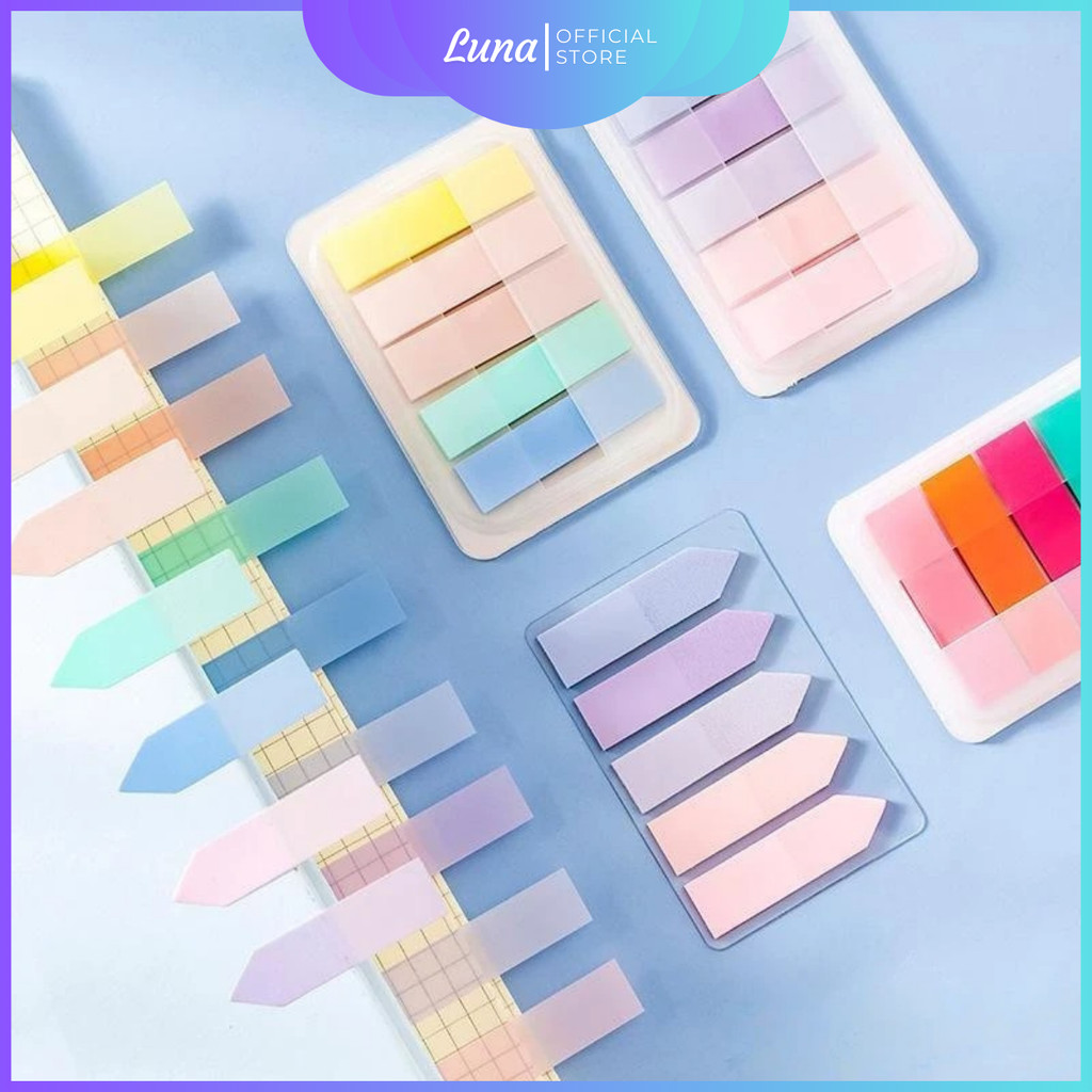 Jual Sticky Note Pastel Transparan 5 Warna Pastel Buram 125 Lembar ...