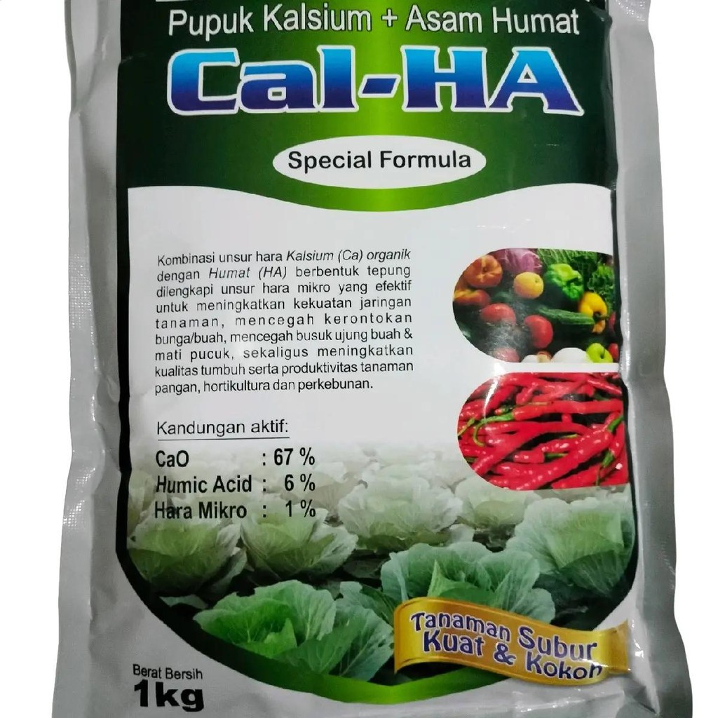 Jual Pupuk Cal Ha 1kg Kalsium Plus Asam Humat Nutrisi Tanaman Bunga ...