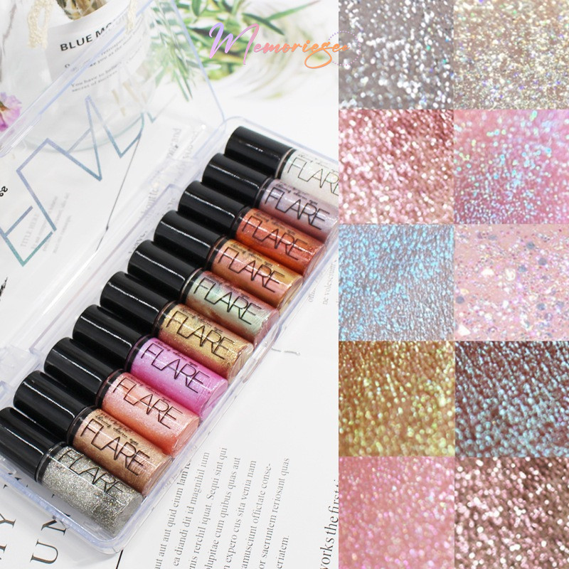 Jual COD- FLARE Liquid Eyeshadow Gliter Mini / Eyeliner Glitter Cair ...