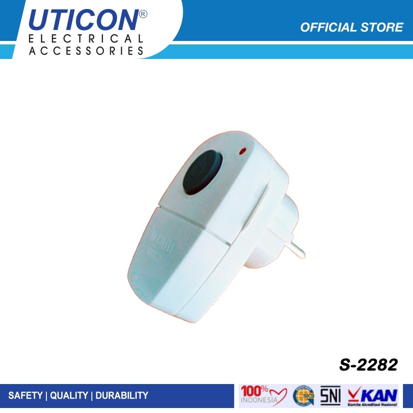 Jual Uticon S-2282 Steker + Saklar Tekan | Shopee Indonesia
