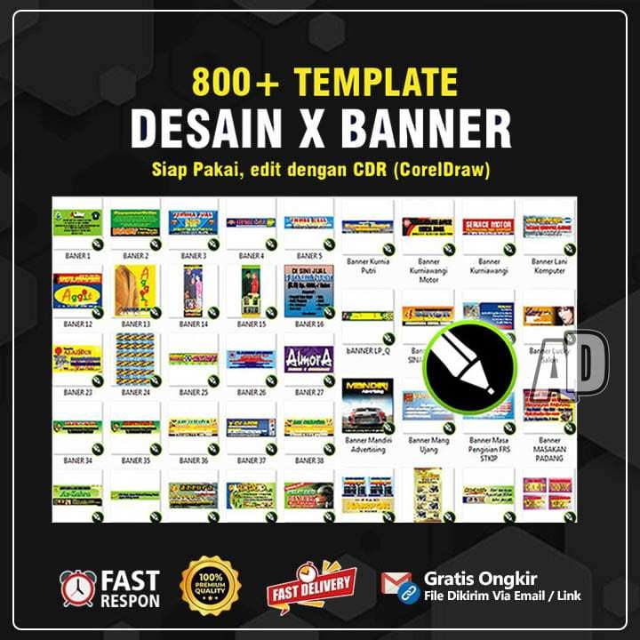 Jual 800+ Desain Template Banner Format CDR coreldraw Siap edit ...