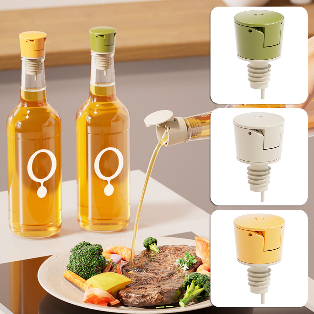 2-Pack Oil Bottle Pour Spouts - Silicone Stoppers For Wine Soy Sauce Kitchen Bottles