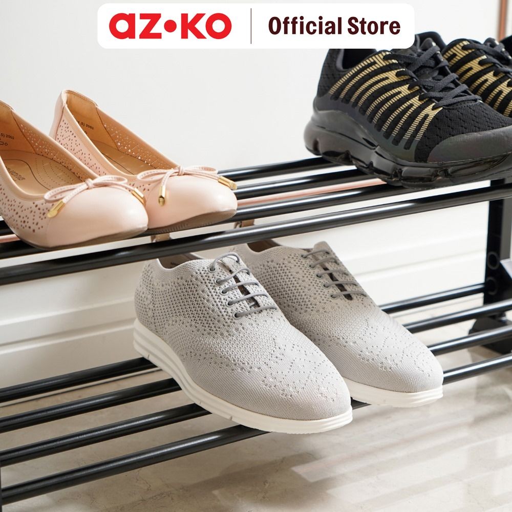 Jual AZKO Stora Rak Sepatu Stackable 2 Tingkat - Hitam Shoe Rack Lemari ...