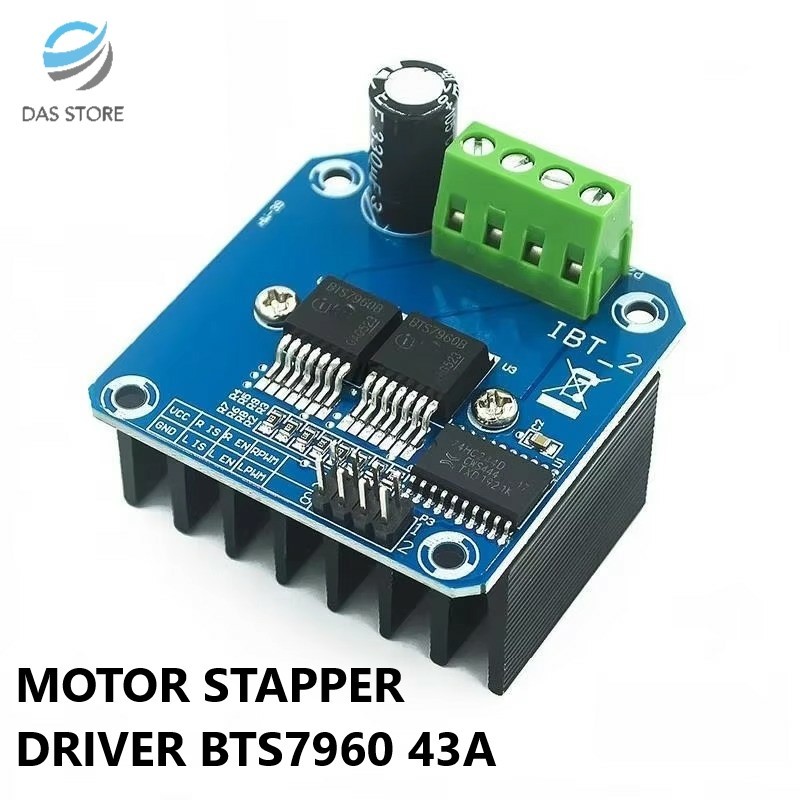 Jual High Current Motor stapper Driver BTS7960 43A H-Bridge Arduino BTS ...