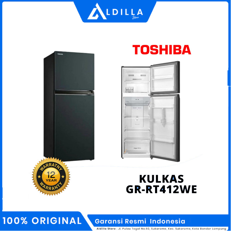 Jual KULKAS 2 PINTU TOSHIBA 412 GRRT GARANSI RESMI | Shopee Indonesia