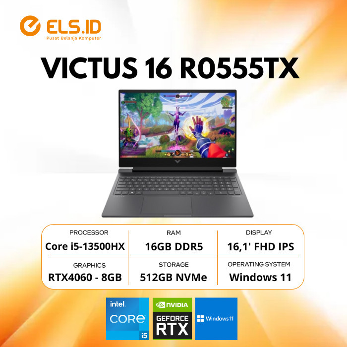 Jual HP Victus 16 R0555TX Intel i5-13500HX 16GB SSD 512GB RTX4060 16.1 ...