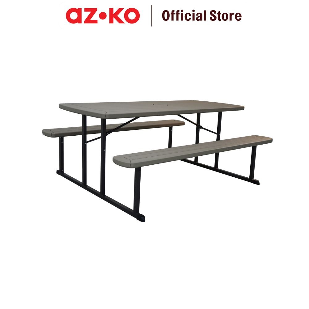 Jual AZKO New Storm 182 cm Set Bangku & Meja Taman - Cokelat Bangku Dan ...