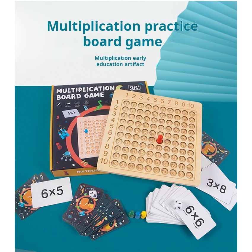 Jual Montessori Multiplication Board Game Math Wooden Toys Kids ...