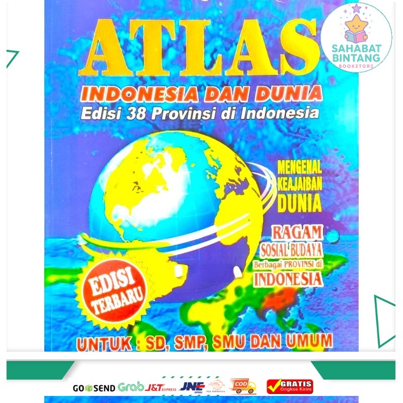 Jual Buku Atlas Indonesia dan Dunia 38 Provinsi Edisi Terbaru Ukuran ...