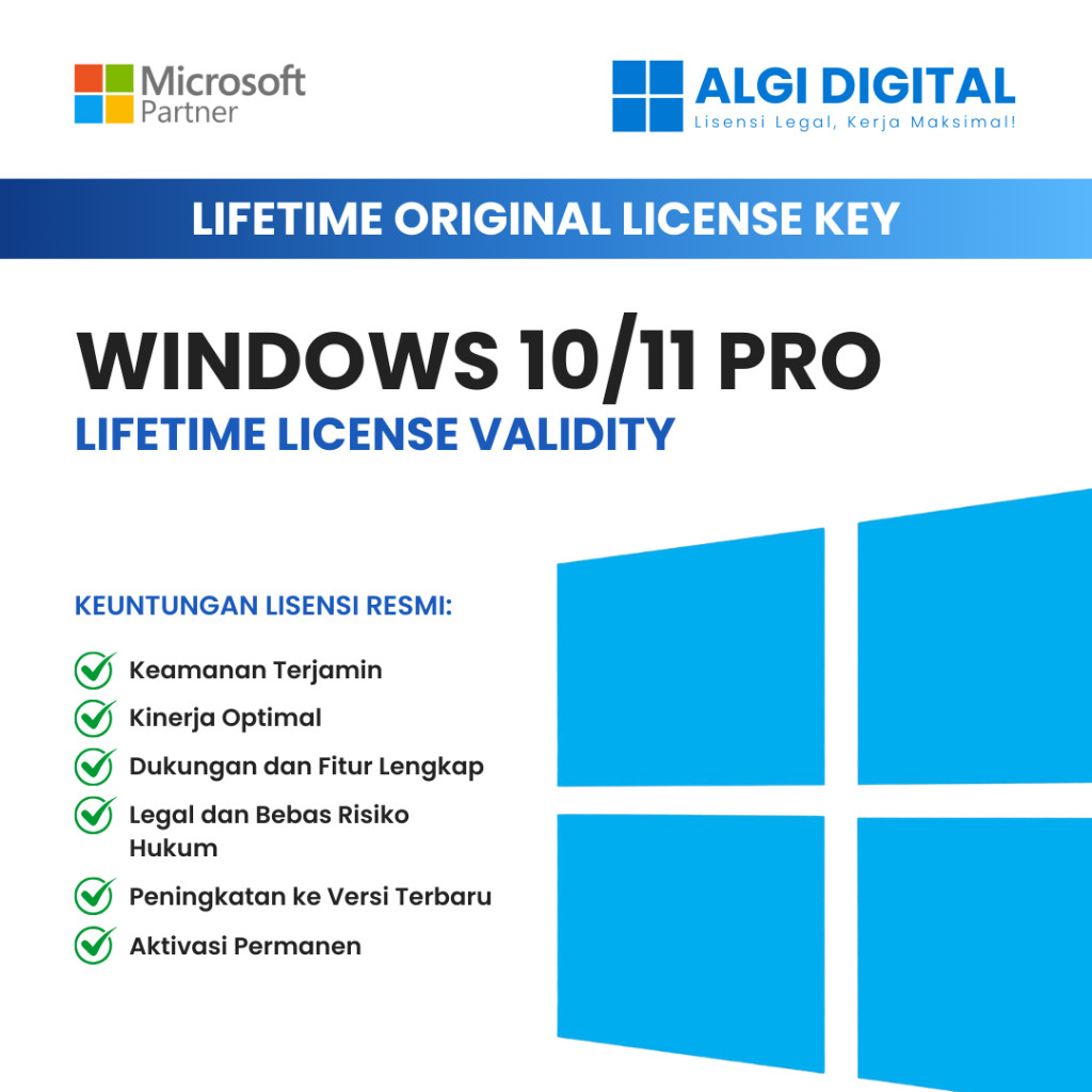 Jual [PROMO] Windows 10 Pro Lifetime Original GARANSI 1 TAHUN | Shopee ...