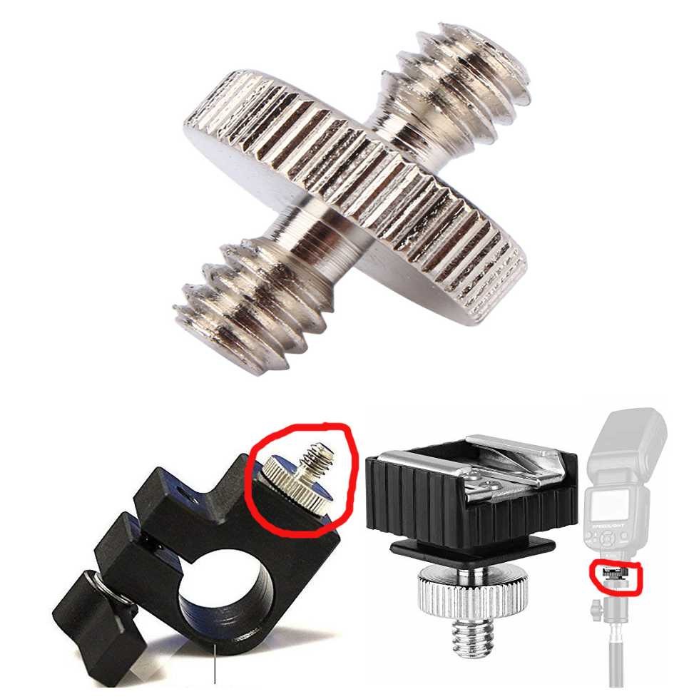 Jual Hot Shoe 1/4 Inch Male to 1/4 Inch Male Thread Adaptor | Shopee ...