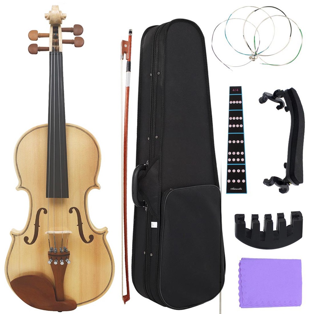 Jual 4/4 Beginner Violin Spruce Panel Maple Violin String Instrument ...
