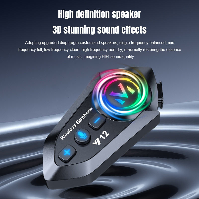 Jual Intercom Y12 Pro Headset Bluetooth 5.3 Helm Sepeda Motor Bluetooth ...