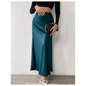 Rok Satin Silk Premium Satin Long Skirt Rok Satin Panjang