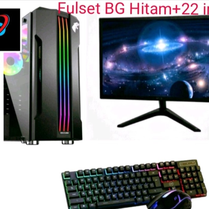 Jual PC gaming Core i7 Ram 16 gb Monitor Led 22 inc Full set EDITING ...