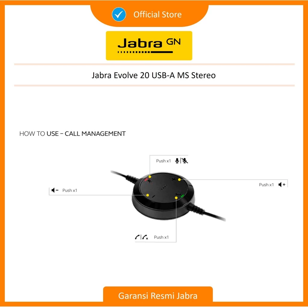Jabra Evolve 20 USB-A MS Stereo (4999-823-109)