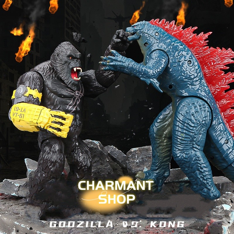 Jual [CHARMANT] Model bergerak Godzilla berwarna merah muda Godzilla vs ...